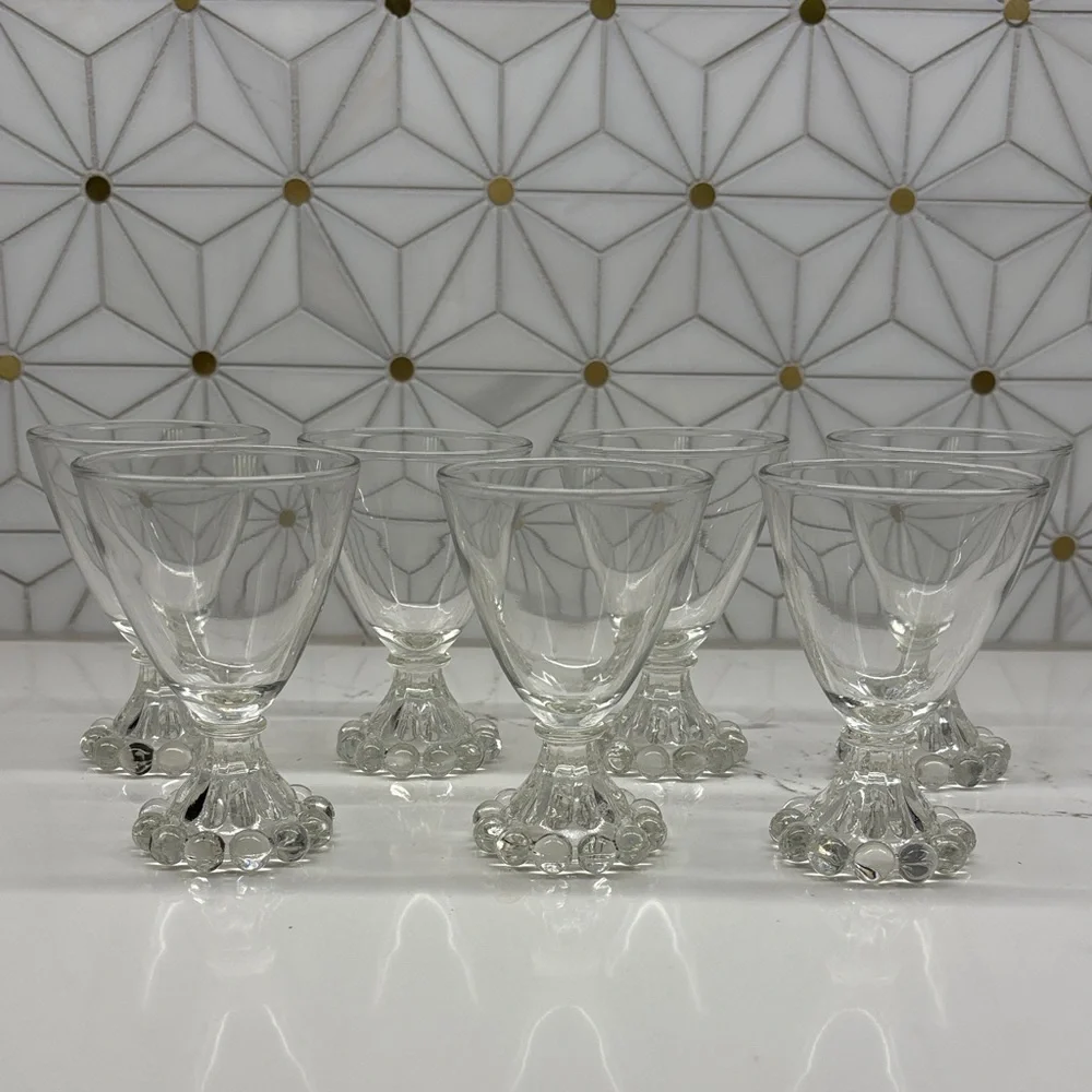 Vintage Anchor Hocking Berwick Boopie 4oz Cordial Glasses, Set of 7